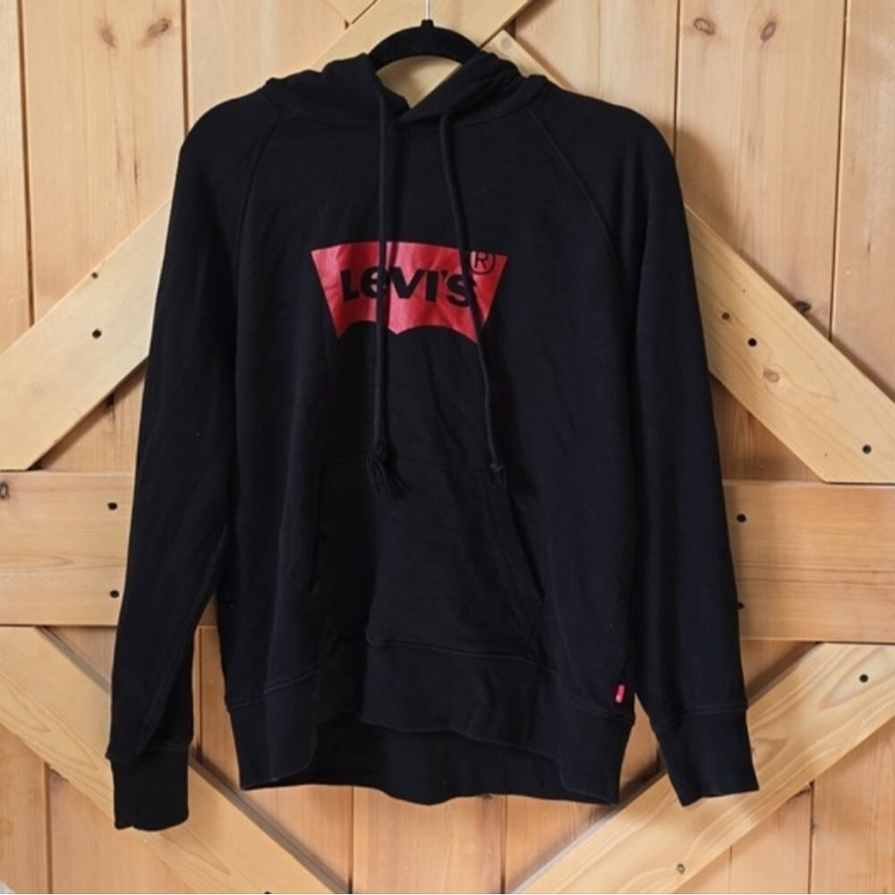 Levi's spellout hoodie mens black hoodie